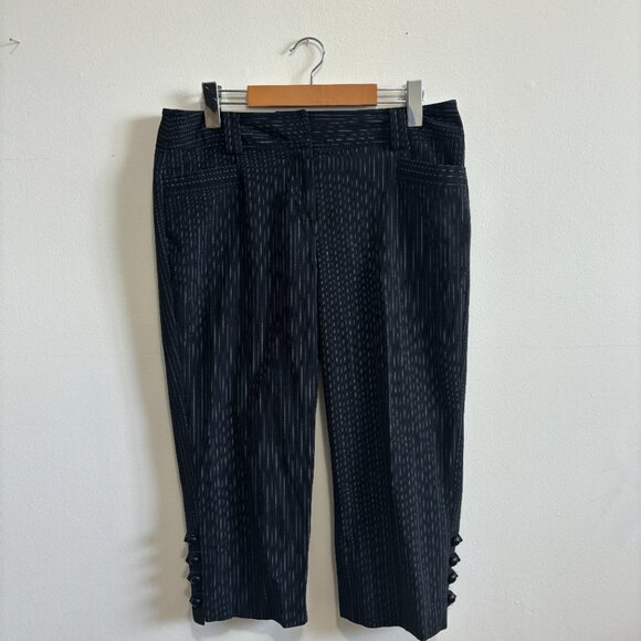 Pinstriped Black Capri Pants - Picture 6 of 8